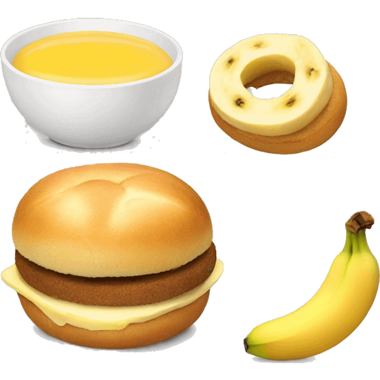 i had banana & bun for my breakfast emoji