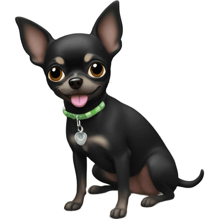 black chihuahua at the beach emoji