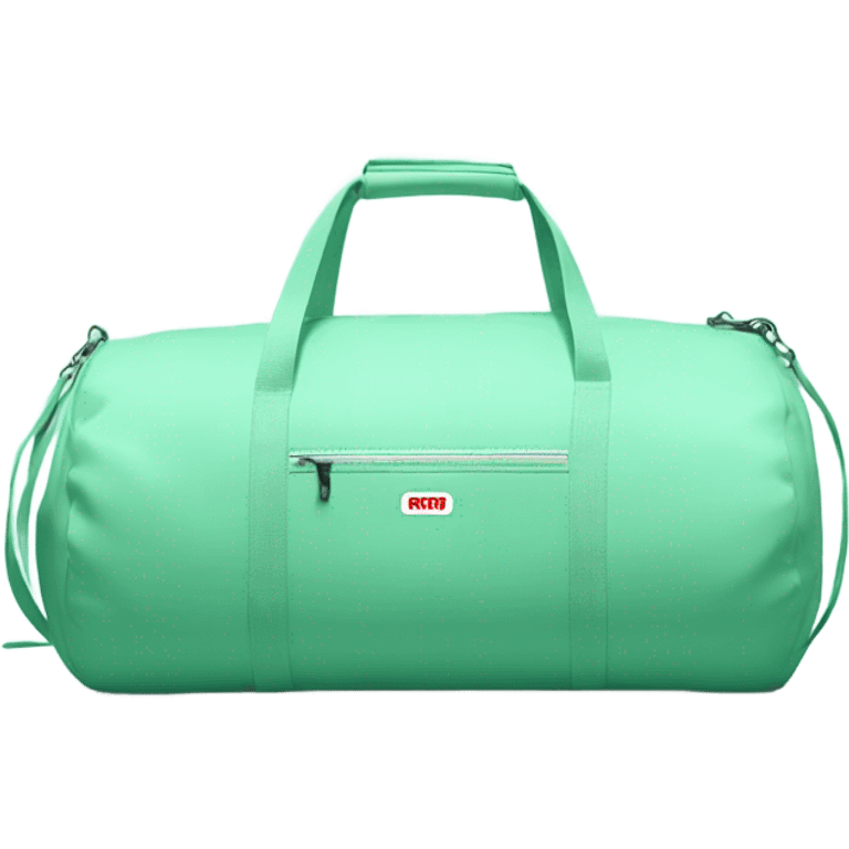 Gym duffle bag mint green color emoji