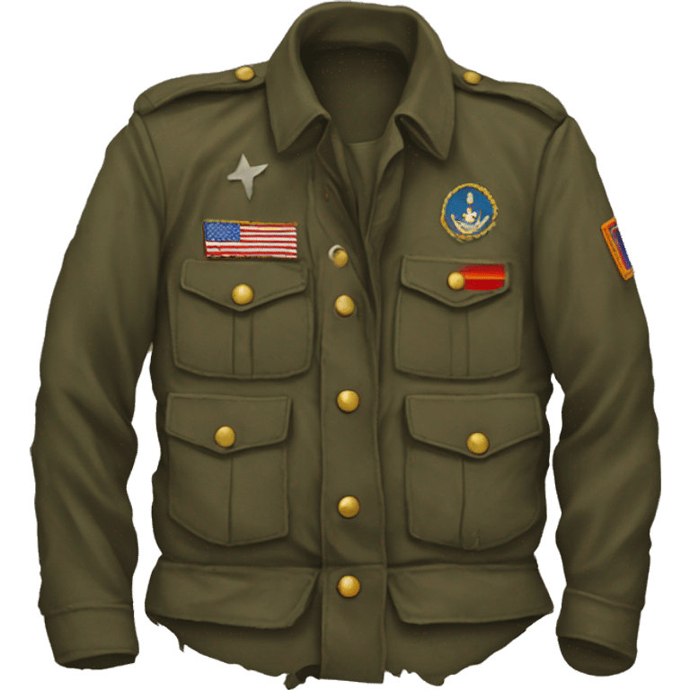 torn dirty military jacket emoji