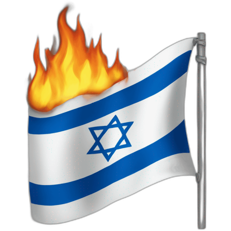 Burning flag of israel emoji