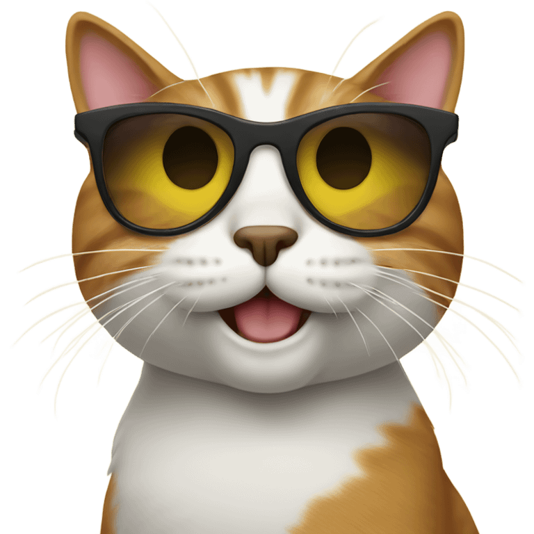 Cat with sunglasses emoji