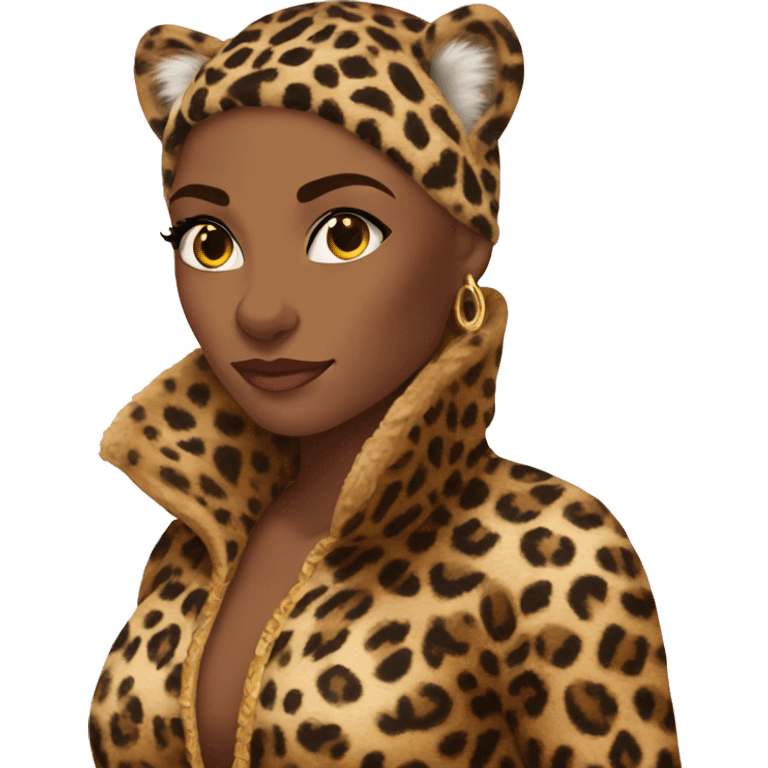 Leopard glamour emoji