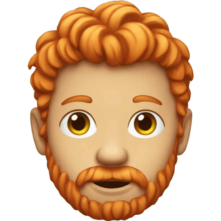 Red faced ginger emoji