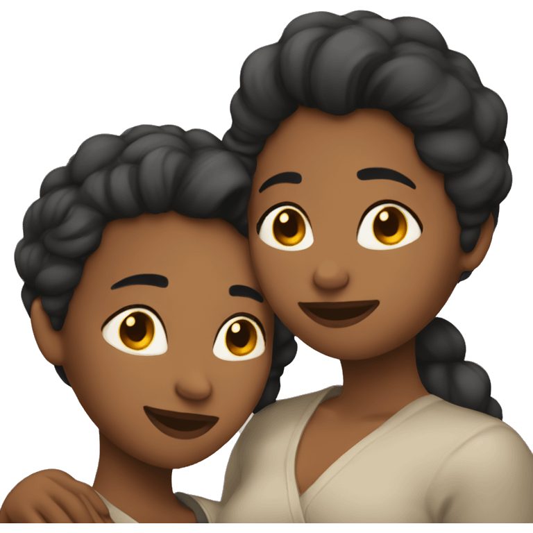 Lesbian couple cuddling  emoji