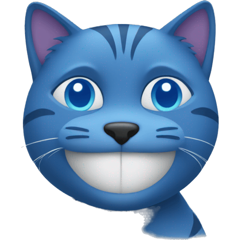 a blue cat emoji