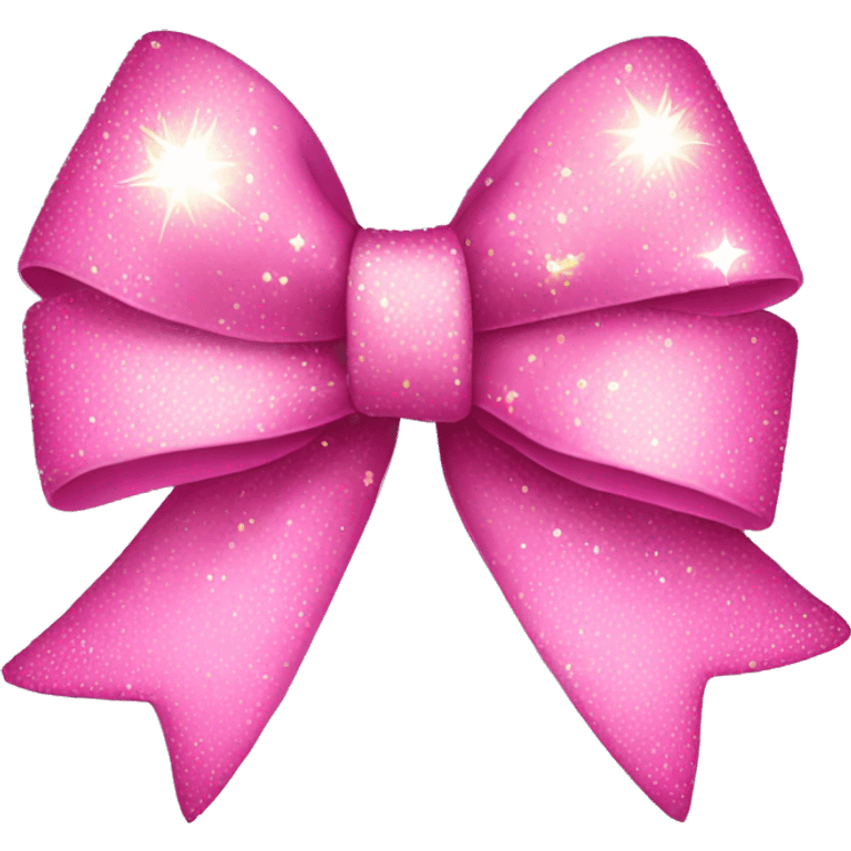 pink bow with sparkles  emoji