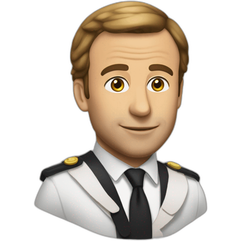 Macron sur une poule emoji