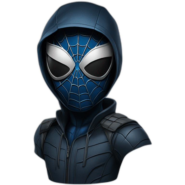 Spiderman noir et bleu emoji