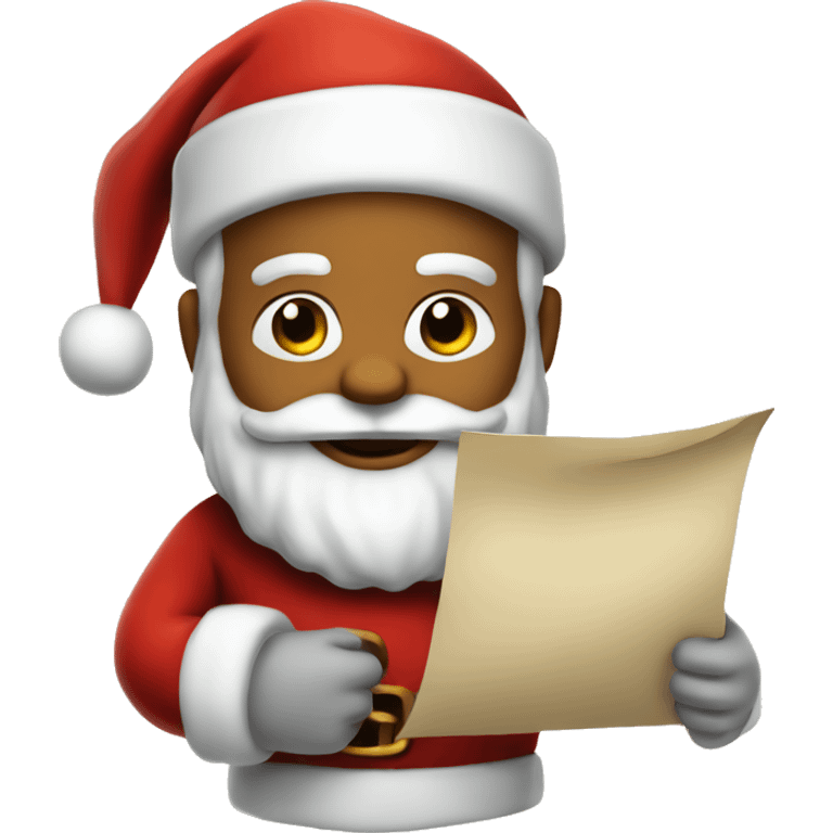 santa claus with nice list emoji