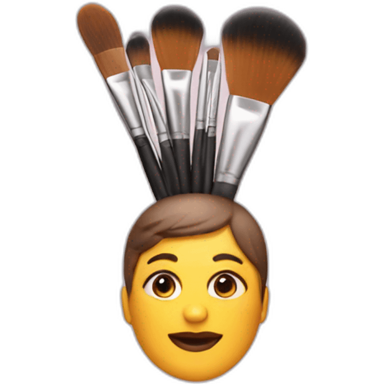 3d makeup brush  emoji