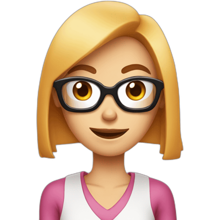 Dexter from Dexter's laboratory as a woman emoji