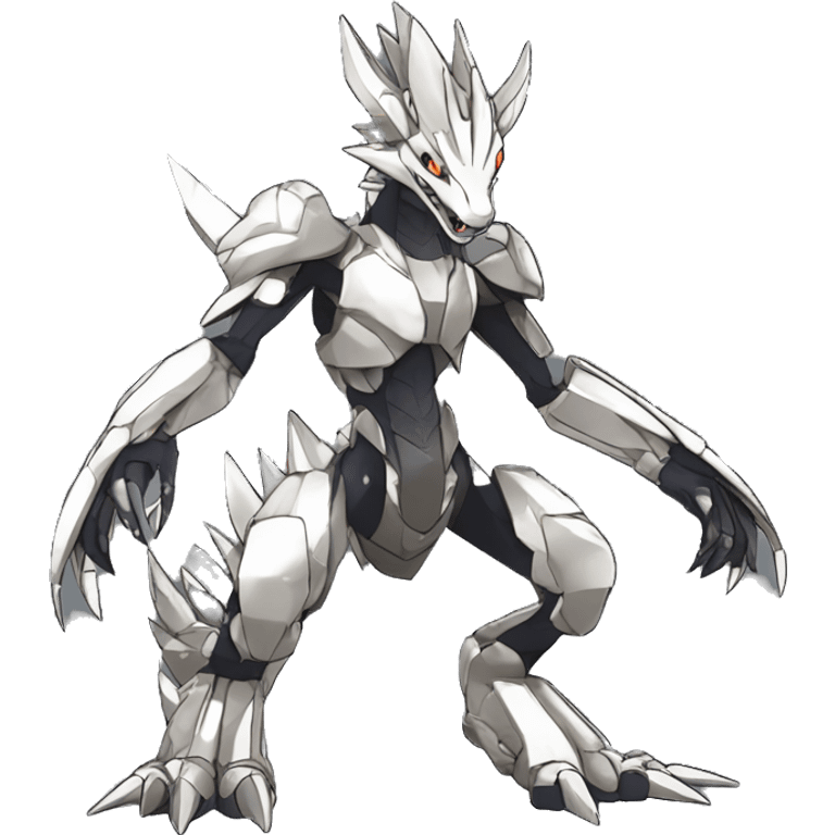  Edgy Shiny Futuristic Digimon-Fakemon-Reptile-Dragon-Sergal-Mecha full body emoji