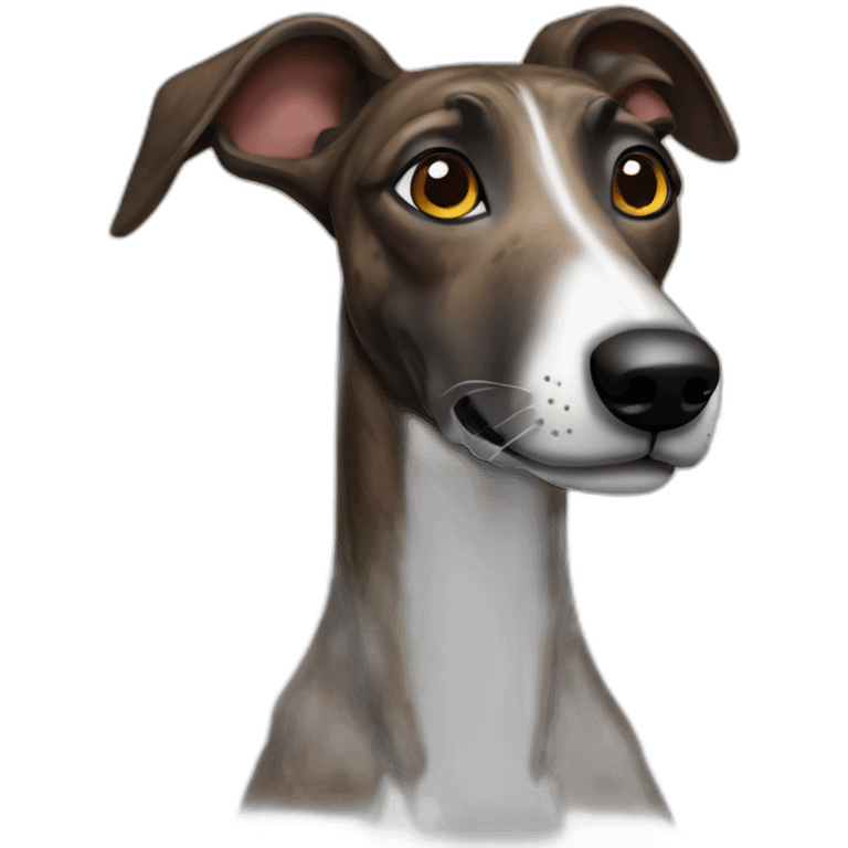 Brindle greyhound emoji