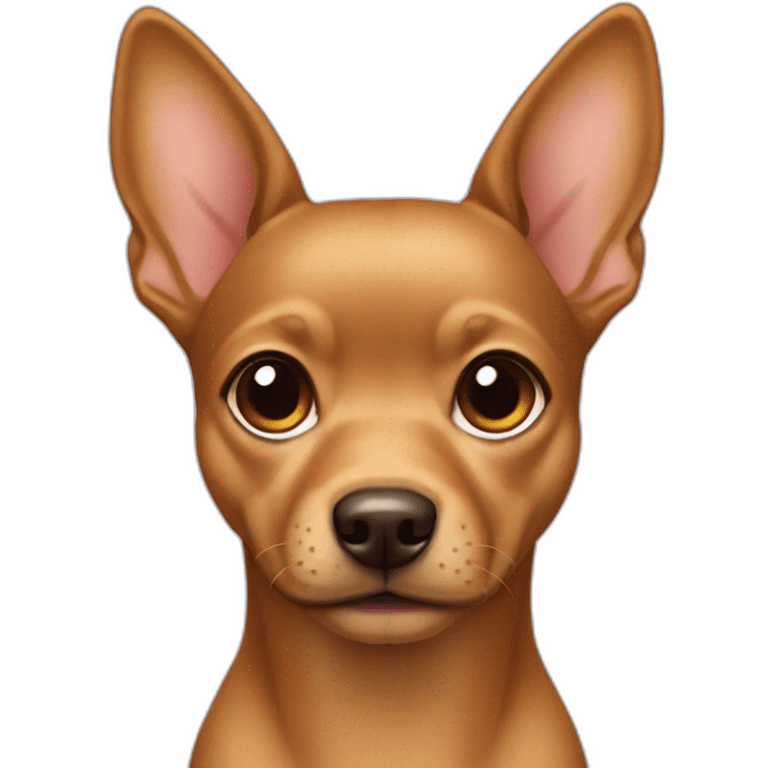 Pincher miniature dog goldenBrown emoji