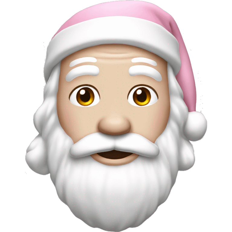 Light Pink Santa Claus with white skin emoji