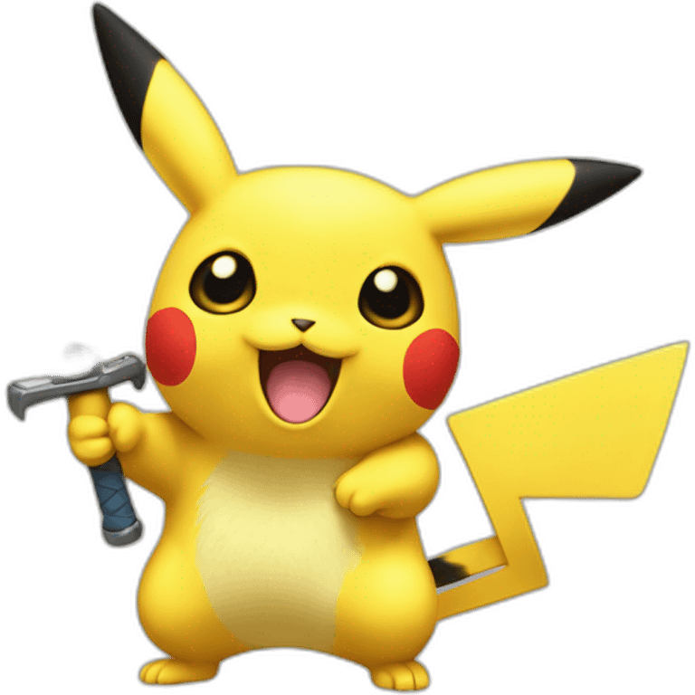 pikatchu avec un sabre lzer emoji