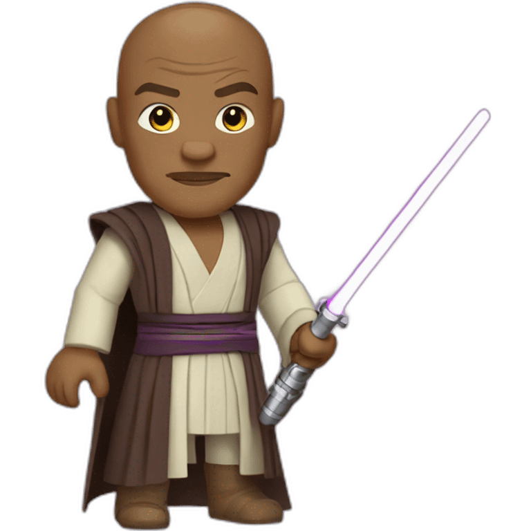 Mace windu with purple lightsaber on emoji