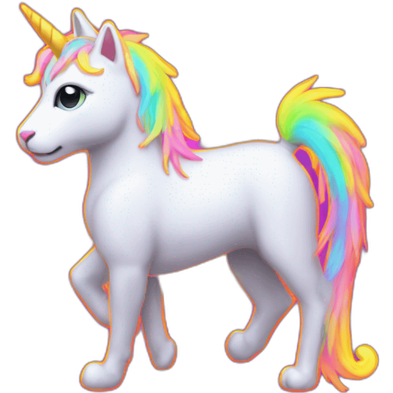 cat unicorn neon emoji