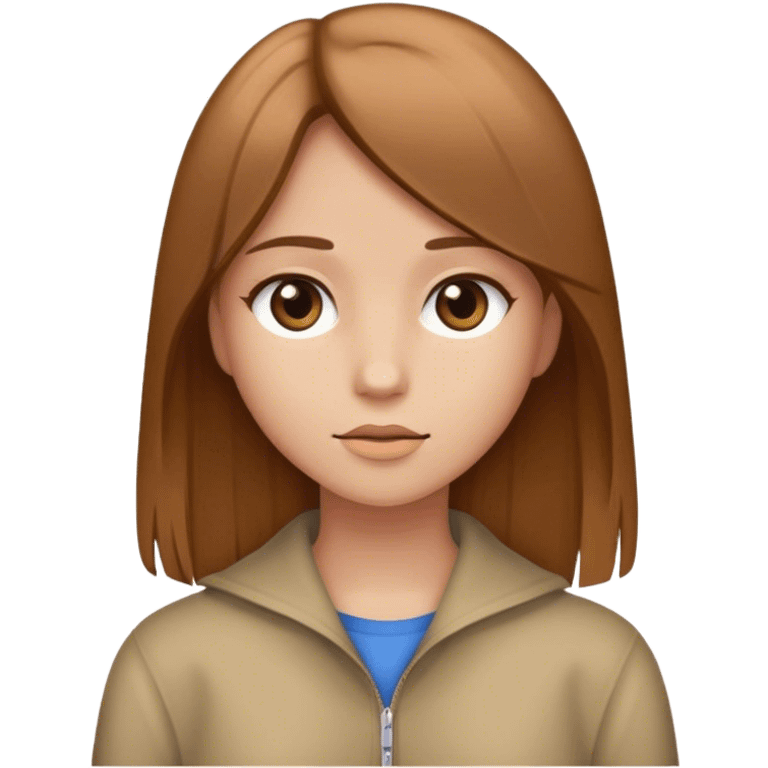 girl with straight light brown hair  emoji