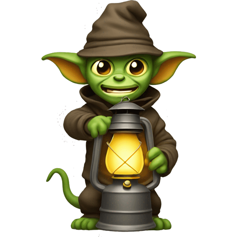 Bending Gremlin with a lantern emoji