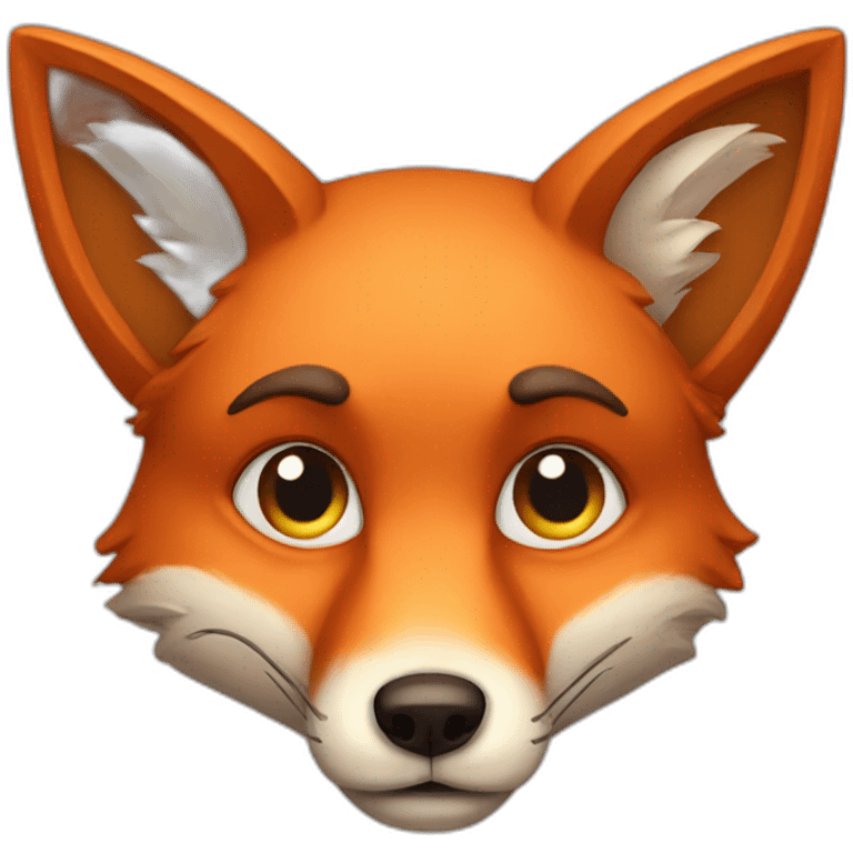 Sad fox emoji