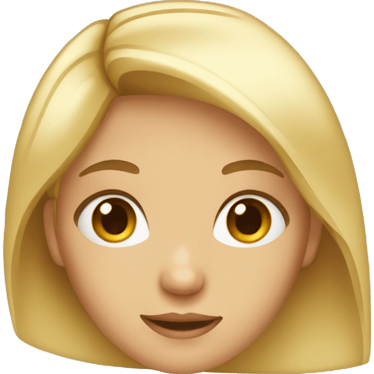 Girl with brown eyes and blond hair  emoji