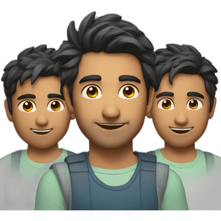 harish-trio-adityawan emoji