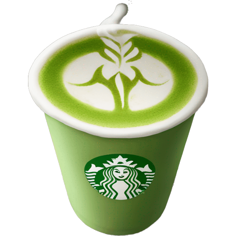 Make the matcha latte Starbucks  emoji