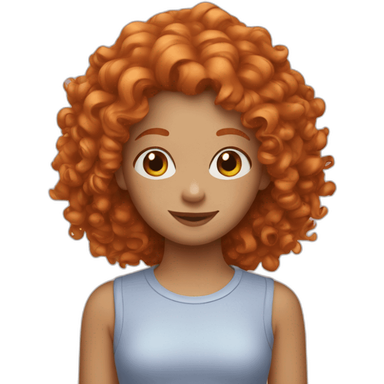 curly ginger girl emoji