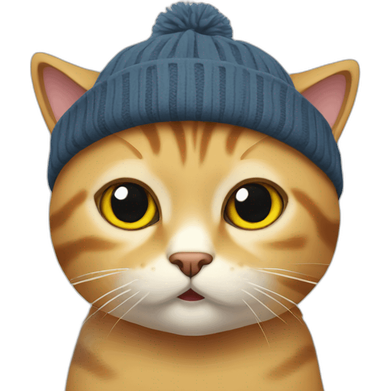 cat with beanie, very annoyed emoji