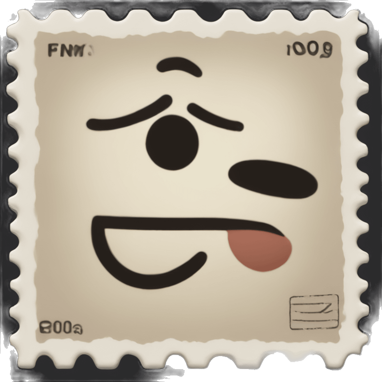 Stamp is a small piece of paper or adhesive material used as evidence of payment for postage, often decorative emoji