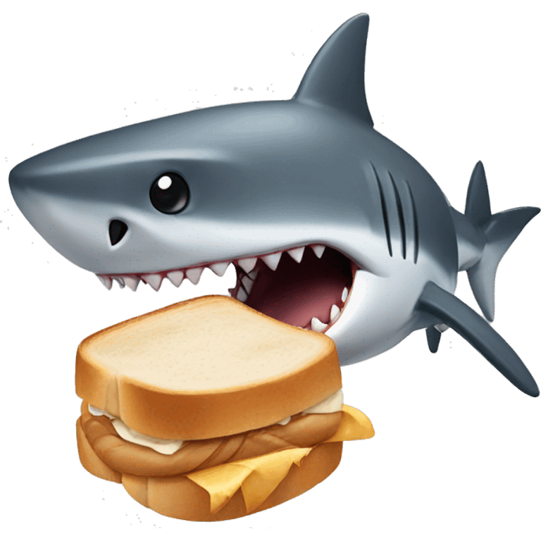 shark eats bread emoji