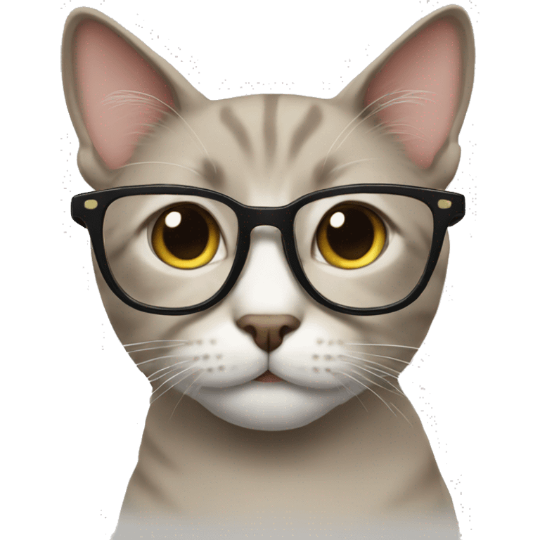 Cat wearing specs emoji