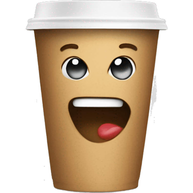 coffee in a recycled take-away cup emoji