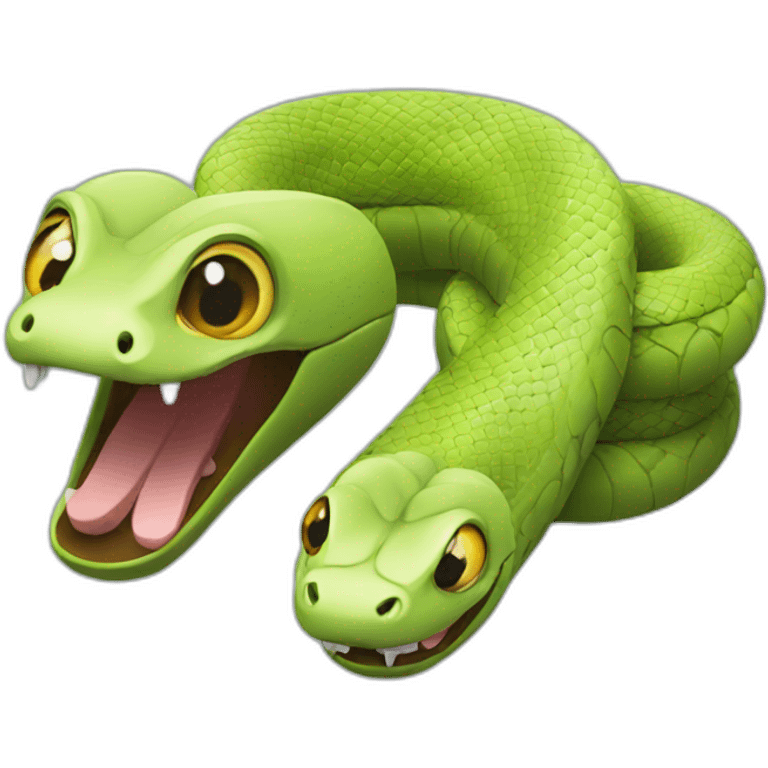 3 snake gossiping emoji