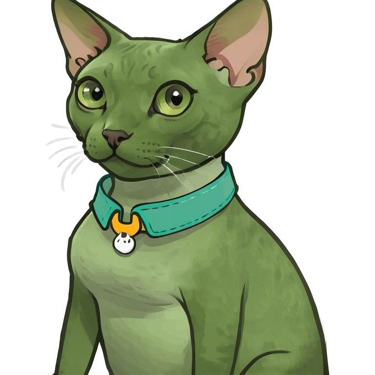 Cat devon rex pregnat emoji