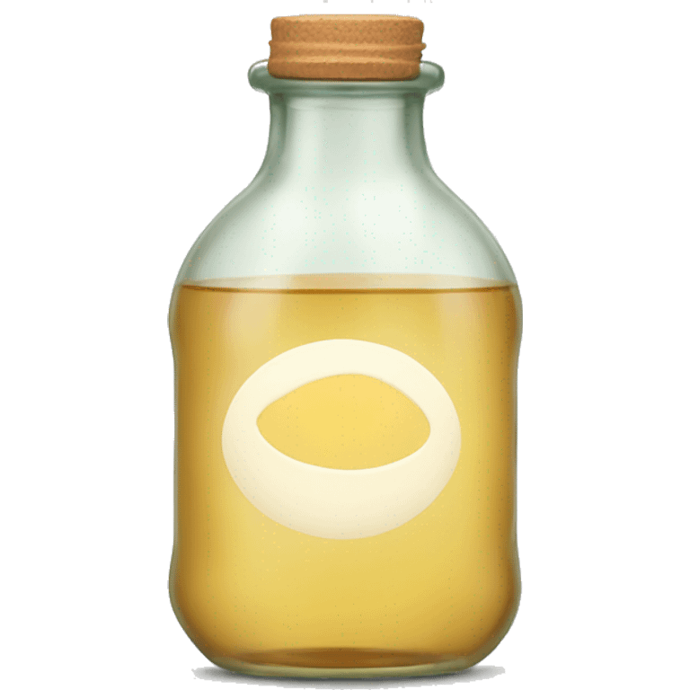 glass bottle with light colored tea emoji