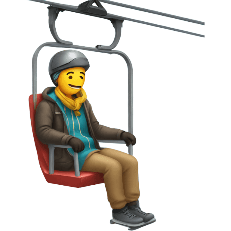 Getting sick on chairlift emoji