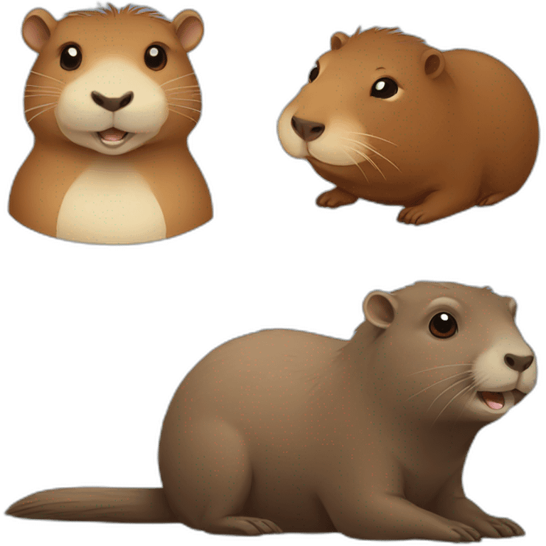 capybara and an otter emoji