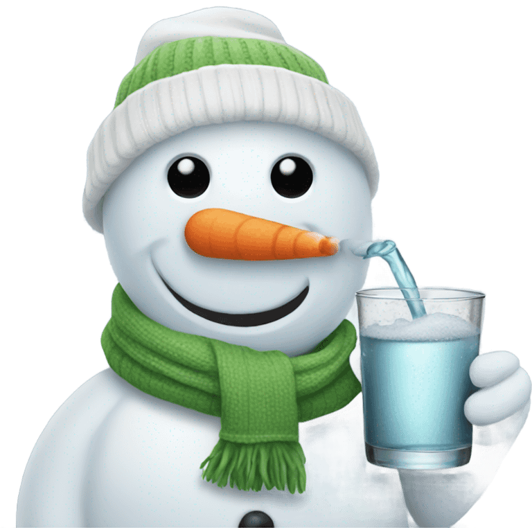 Snowman drinking emoji