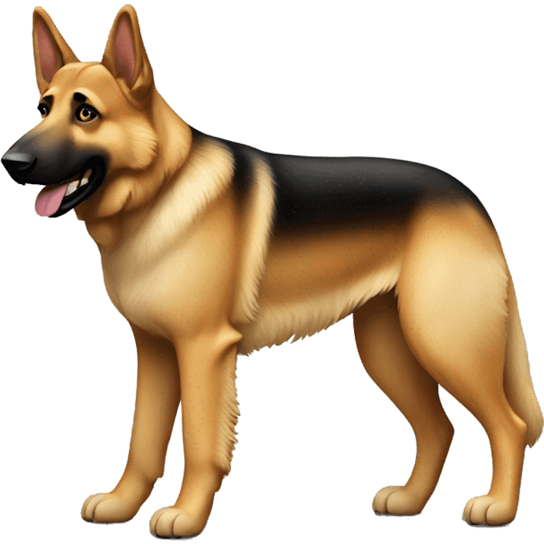 Realistic beautiful full body German shepherd dog emoji