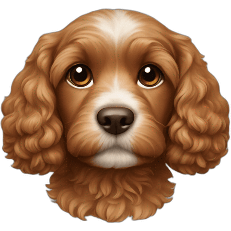 puppy brown cavapoo head emoji