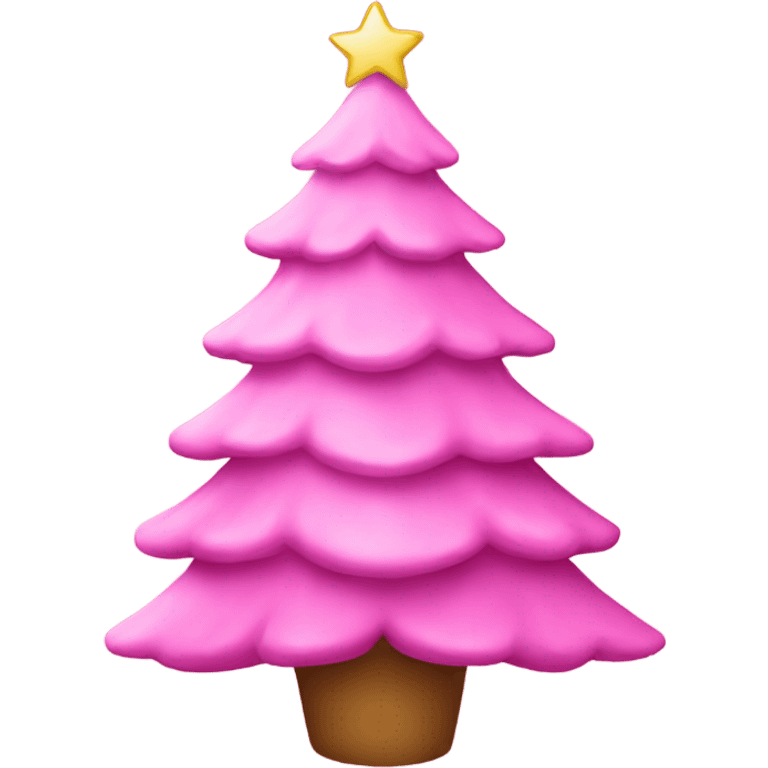 Pink Christmas tree emoji