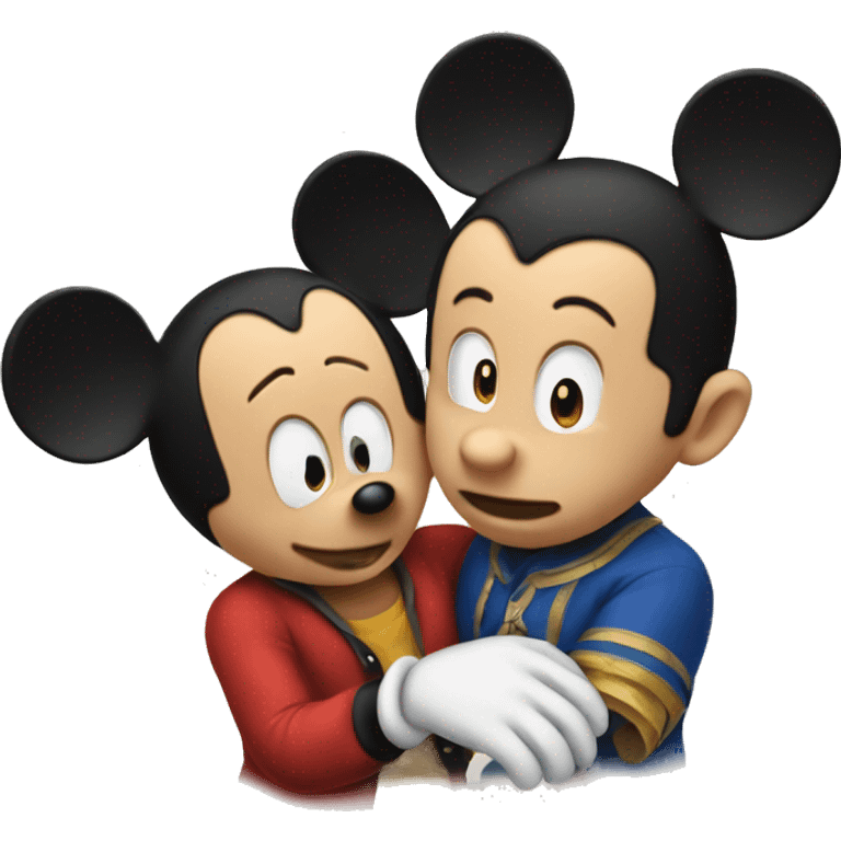 Mickey and Donald together emoji