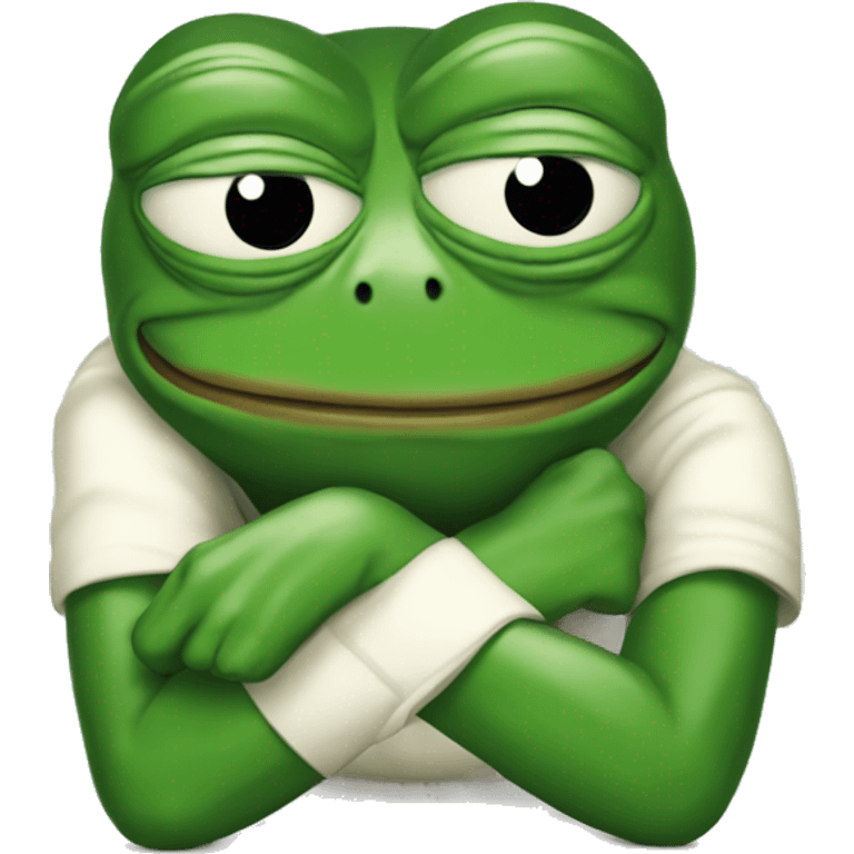 Pepe frog hugging seekers alliance text emoji