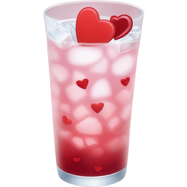 valentines themed iced americao emoji