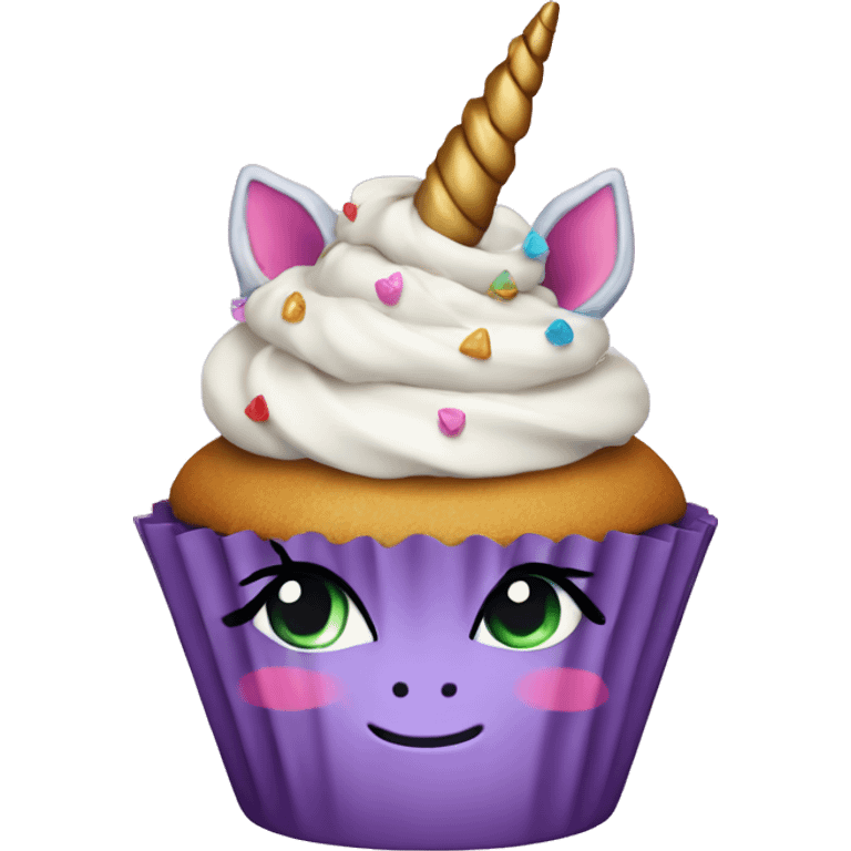 Unicorn cupcake  emoji