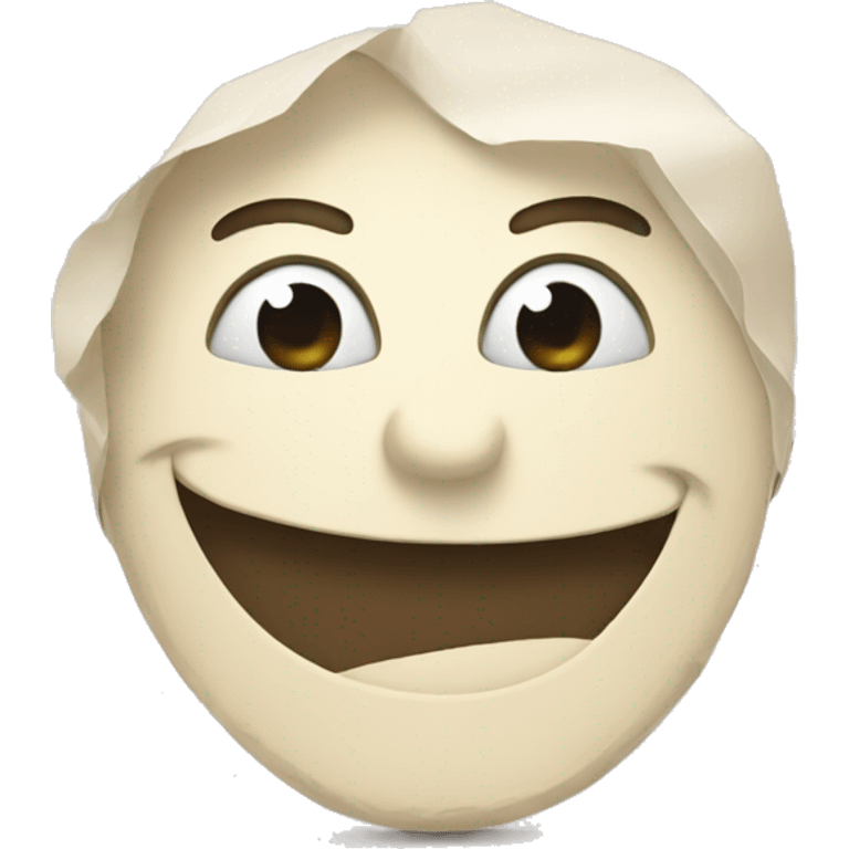 Happy paper emoji