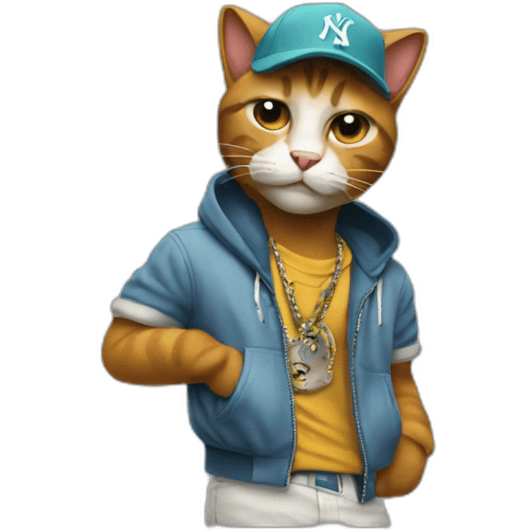 Hip-hop cat emoji